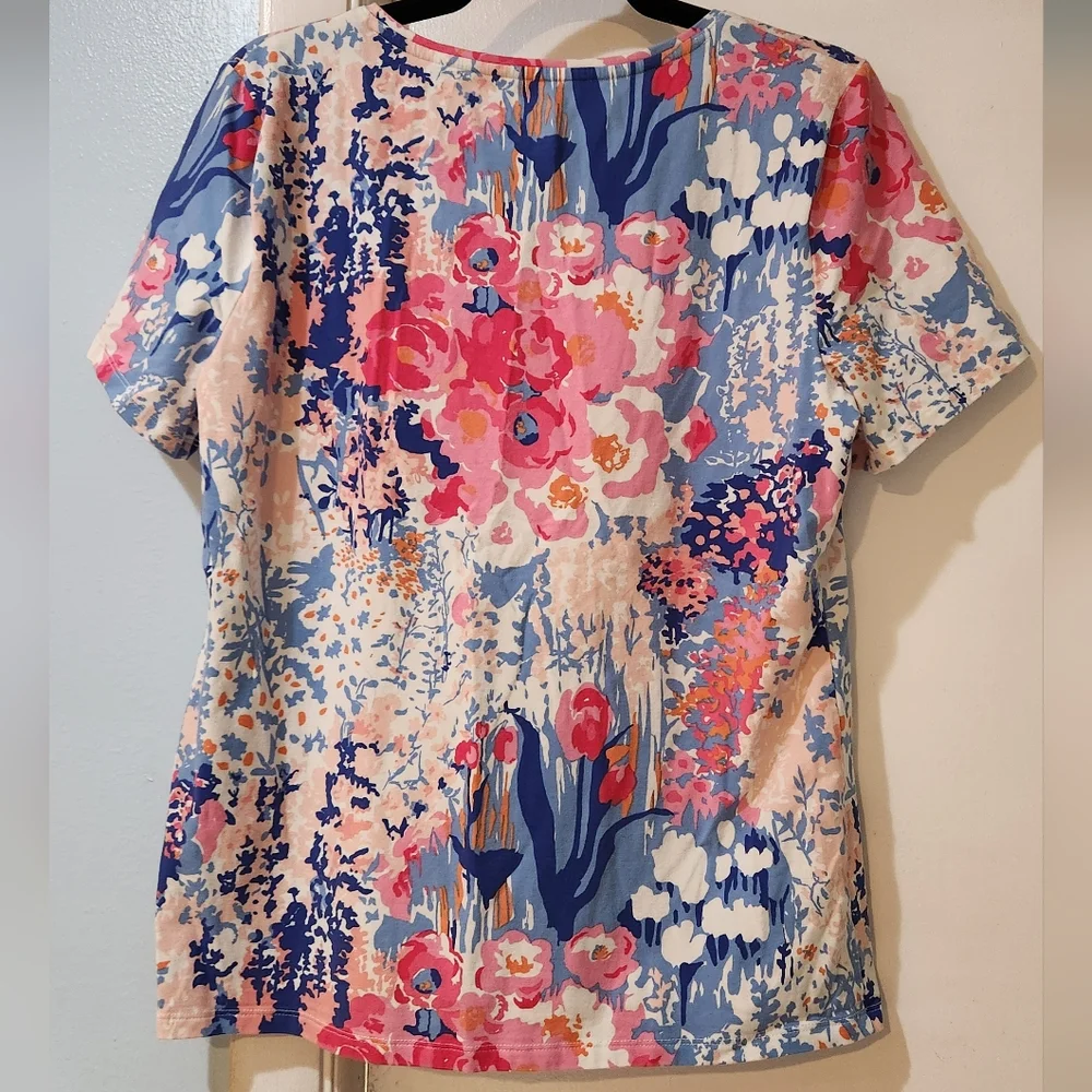 Women's Talbots Floral Tee, Size L - Picture 8 of 10